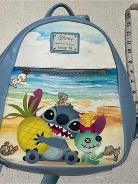 Loungefly Disney Kids Blue Stitch & Scrump Pineapple Mini Backpack